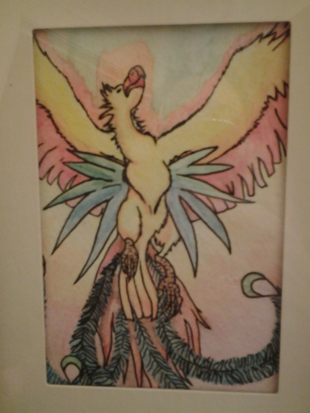 Original Art by Maximus Decimus Meridius (aka Maxine the Magnificent) Watercolor and ink 5"X7"