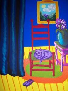 Miss Marge's Cat Mare Martell Acrylic on Board 16X20